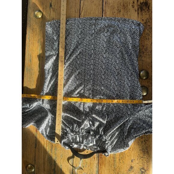 Croft & Barrow Women's Black Blouse Size X-Large long sleeve polyester‎ striped - Picture 5 of 7